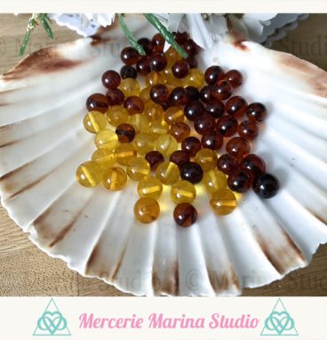 Rares Magnifiques perles en ambre naturelles non teintées 8mm ou 6mm non traitées * perles de haute qualité * reiki * chakras healing