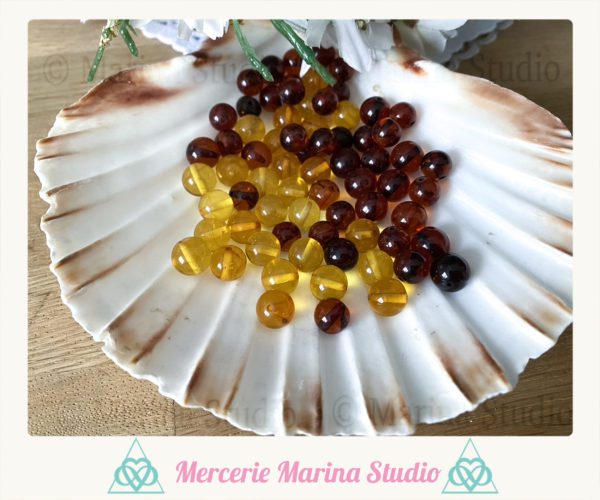 Rares Magnifiques perles en ambre naturelles non teintées 8mm ou 6mm non traitées * perles de haute qualité * reiki * chakras healing