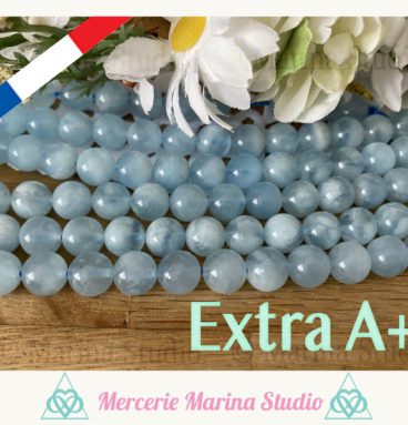 véritables perles en aigue marine A+ 8mm  ou 6mm,ou 5mm