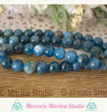10 perles apatite 6mm ou 8mm 100% naturel non teintées et non chauffées