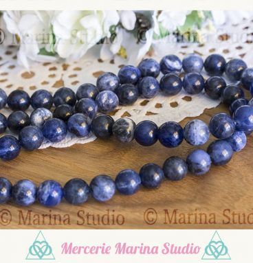 10 Perles en sodalite naturelle 8mm 6mm 10mm ou 4mm
