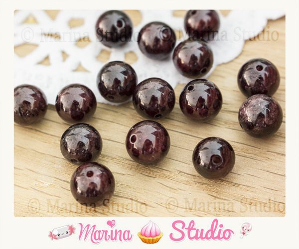 10 perles grenat 4mm 6mm 8mm ou 10mm naturelles *non teintées et non chauffées – Image 2