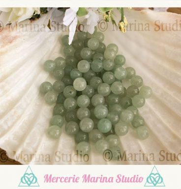 10 perles en aventurine 8mm ou 6mm