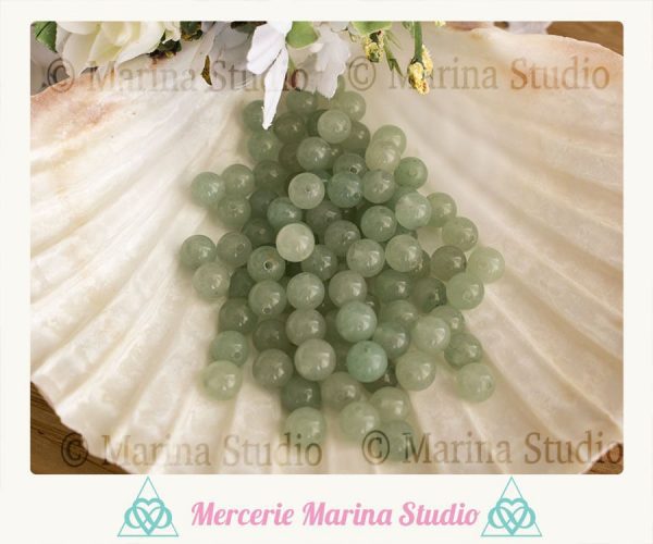 10 perles en aventurine 8mm ou 6mm