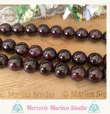 10 perles grenat 4mm 6mm 8mm ou 10mm naturelles *non teintées et non chauffées