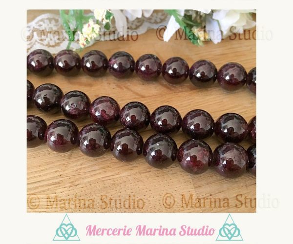 10 perles grenat 4mm 6mm 8mm ou 10mm naturelles *non teintées et non chauffées