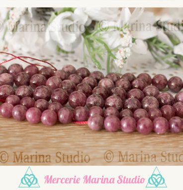 10 Perles en lépidolite stabilisée/traitée 10mm 8mm ou 6mm  ou 4mm- reiki - chakras healing