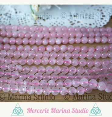 10 perles quartz rose naturelles 10mm 8mm 6mm ou 4mm