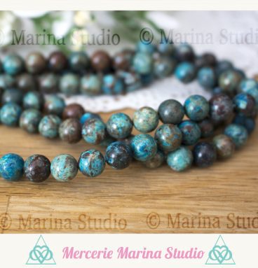 Perles en agate fou 8mm ou 6mm
