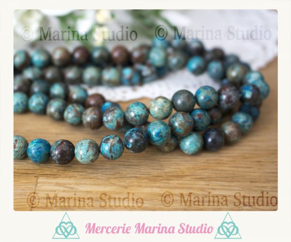 Perles en agate fou 8mm ou 6mm