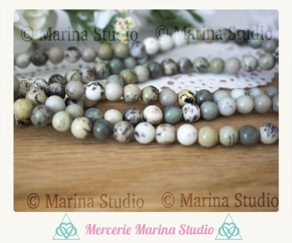 Perles en serpentine olive 8mm ou 6mm – Image 3
