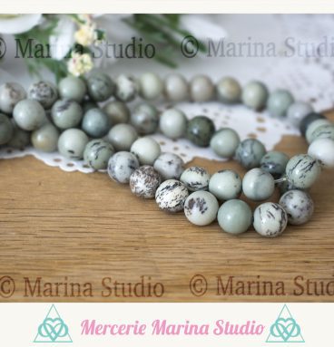 Perles en serpentine olive 8mm ou 6mm