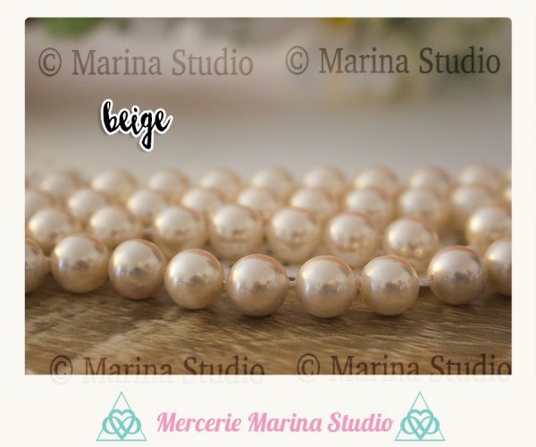 10 perles de culture 8mm ou 6mm de couleur doré très claire