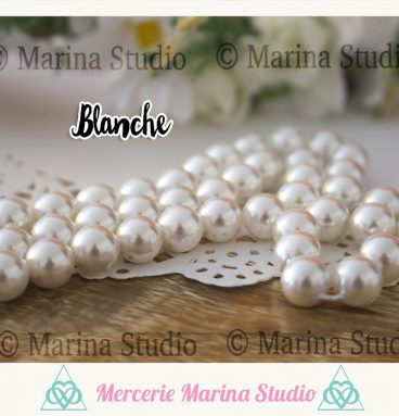 10 perles de culture vegan 8mm ou 6mm de couleur blanche