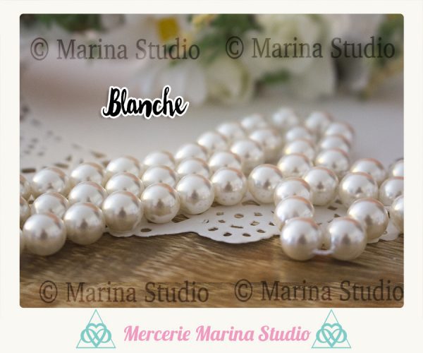 10 perles de culture vegan 8mm ou 6mm de couleur blanche