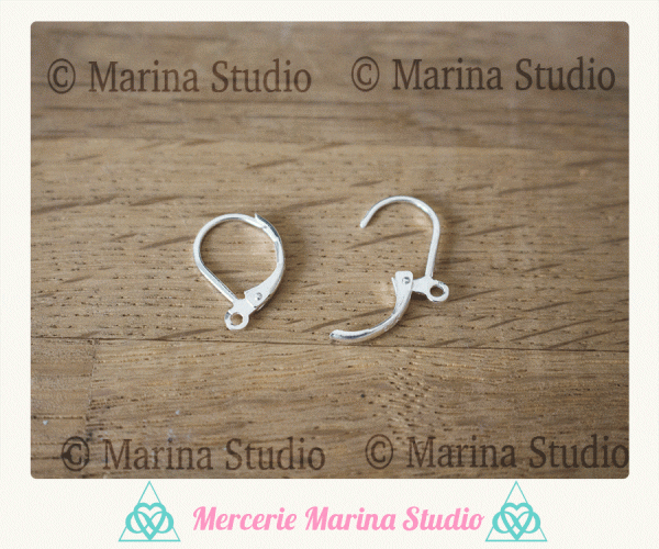 10 supports dormeuses boucle d'oreille en plaqué argent 925ème – Image 3