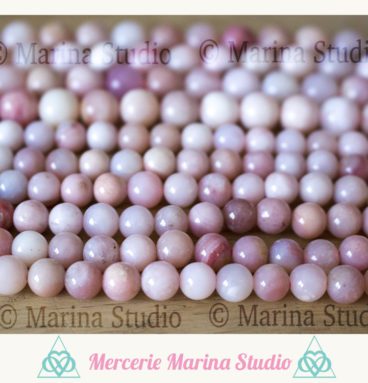Rares lot de véritables Perles en opale rose 8mm ou 6mm naturelles *reiki * chakras