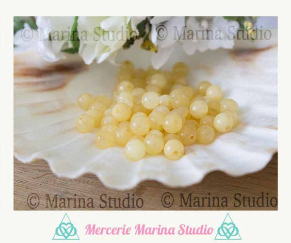 Lot de perles en topaze jade impériale 6mm ou 8mm ou 10mm