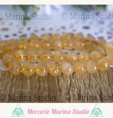 10 perles en citrine  non teintées et non chauffées qualité A naturelles