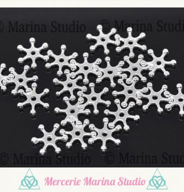 Perles entretoises flocons de neige 8mm ou 12mm
