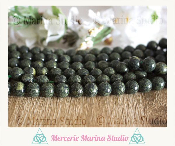 10 Perles serpentine 8mm ou 6mm 4mm non traitées * chakras healing * reiki