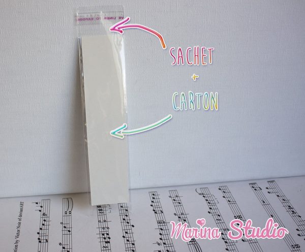 50 sachets avec carton pour emballage colliers bracelets