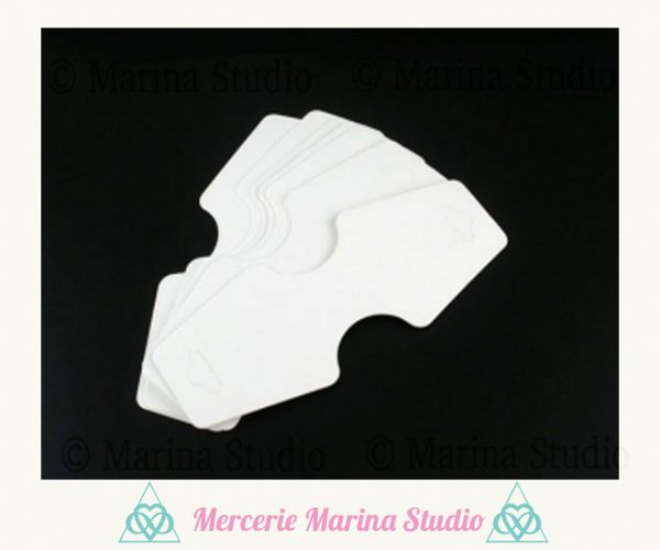 50 cartons blancs pour emballer bracelets, colliers 12x5cm