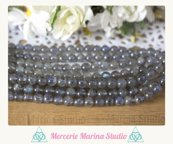 10 perles labradorite 6mm 8mm ou 10 mm Qualité A+ – Image 3