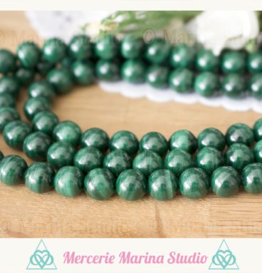 Véritables Perles en malachite 8mm 6mm 4mm non teintées et non chauffées