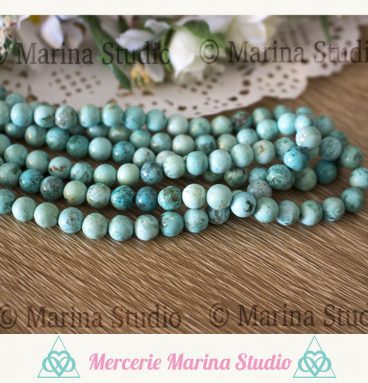 10 Perles turquoises naturelles 8mm ou 6mm - RARES - Quantité limité