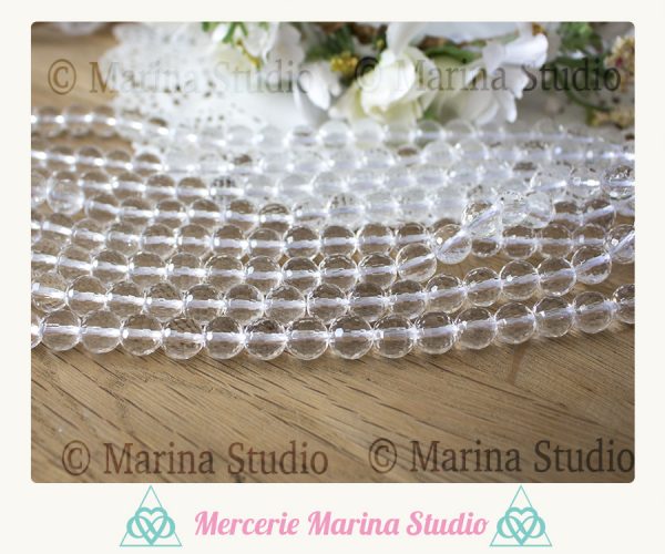 Perles en cristal à facettes 8mm