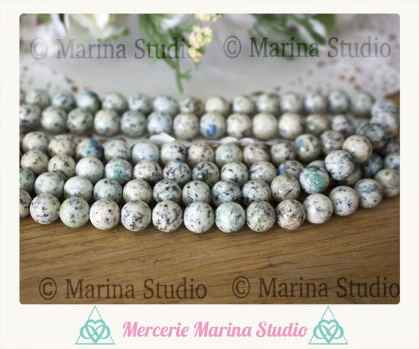 10 Perles jaspe K2 8mm * perles naturelles * reiki * chakras healing