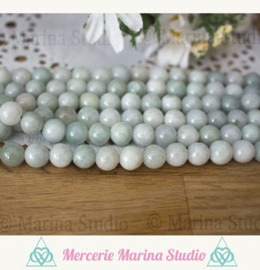 Véritables Perles en jade Burma - reiki -chakra healing