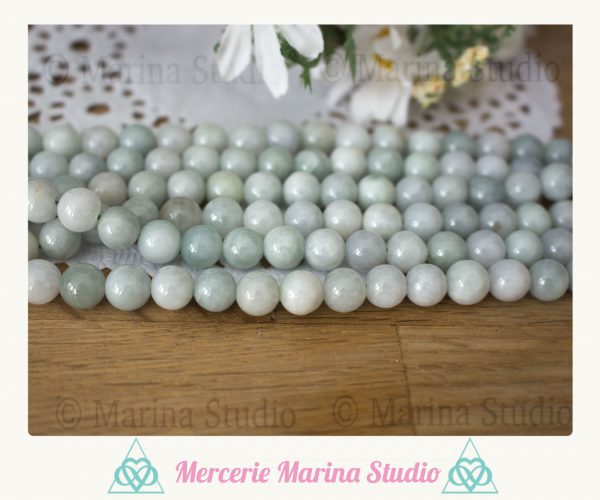 Véritables Perles en jade Burma - reiki -chakra healing