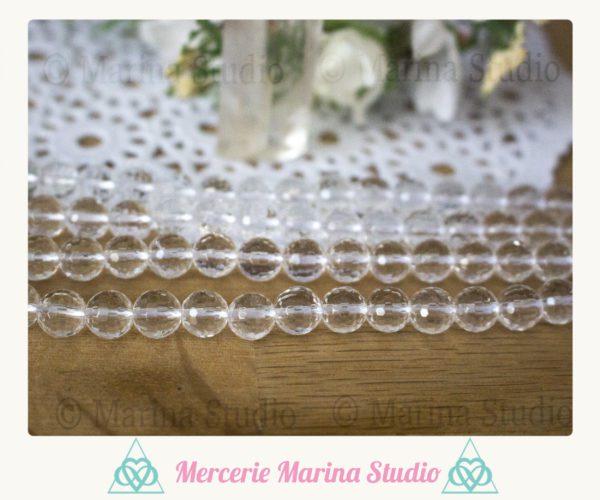 Lot de perles en cristal à facettes 8mm