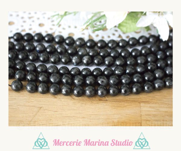 Véritables perles en Astrophyllite 8mm ou 6mm naturelles