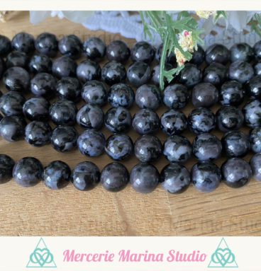 RARES véritables perles en gabbro indigo 8mm ou 6mm