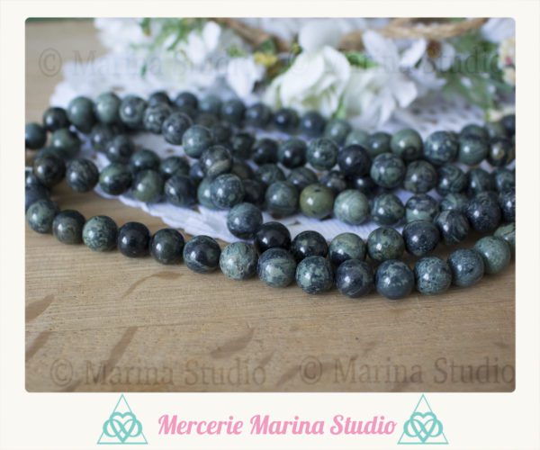 10 Perles en jaspe kambaba 8mm ou 6mm