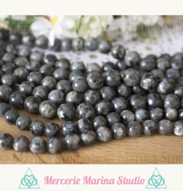 10 perles larvakite naturelles 10 mm 8mm  ou 6mm- spectrolite larvikite