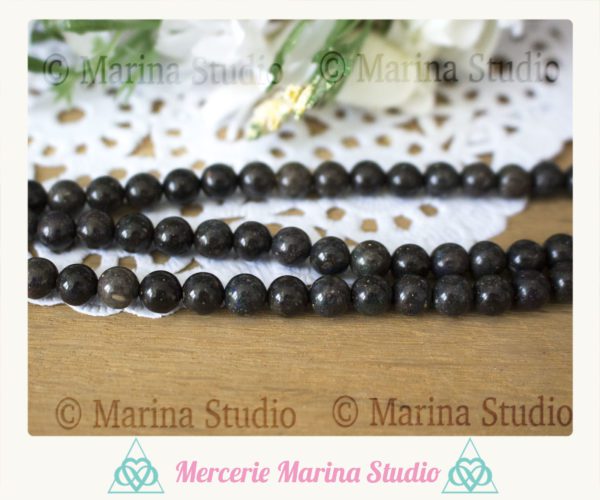 RARES Lot de perles en opale noires d'Australie 8mm ou 6mm – Image 2