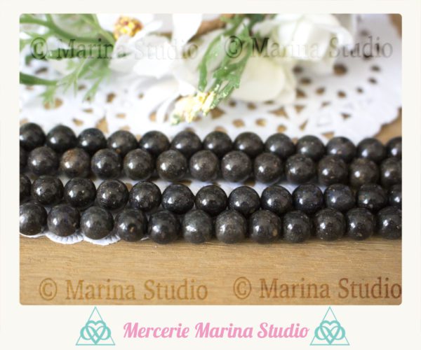 RARES Lot de perles en opale noires d'Australie 8mm ou 6mm – Image 3
