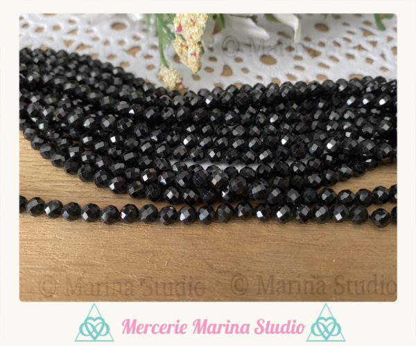 Enfilade véritable spinelle à facette 4,2mm pour créations bijoux - reiki - chakras healing