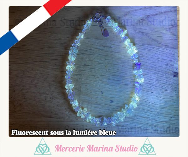 RARE Bracelet en herkimer fluorescent – Image 3