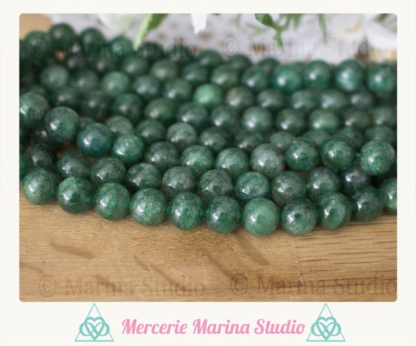 RARE Lot de perles en muscovite mica 8mm ou 6mm naturelles - chemin de vie