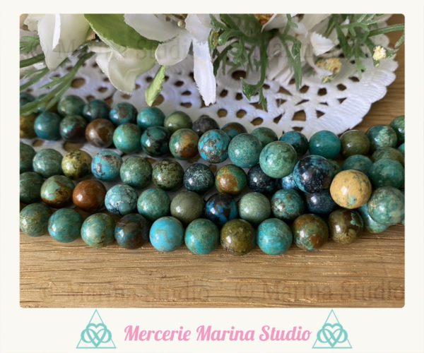 RARES Lot de perles en turquoise naturelles 8mm ou 6mm