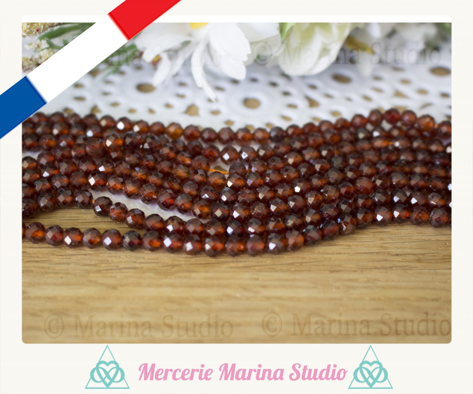 2 mm naturel à facettes Hessonite Grenat perles en vrac de pierres précieuses semi précieuse pour la fabrication de bijoux boucle doreille collier bracelet