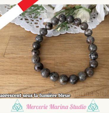 RARE Bracelet avec perles yooperlite du Michigan - États-Unis