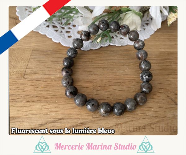 RARE Bracelet avec perles yooperlite du Michigan - États-Unis