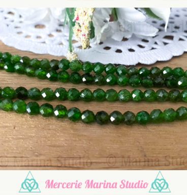 Lot de perles en diopside à facettes 4,2mm A+ origine Russie