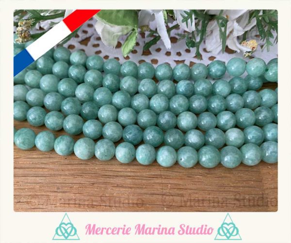 Lot de perles en jade de burma A+ 8mm ou 6mm